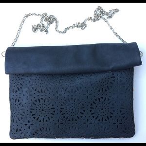 Midnight Blue Clutch Purse with Cutouts (Maxine)